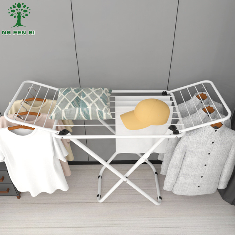 NFA X-shaped floor drying rack balcony folding drying rack indoor and outdoor installation without installation of drying quilt storage hanger ราคา 508 บาท*ส่งฟรี