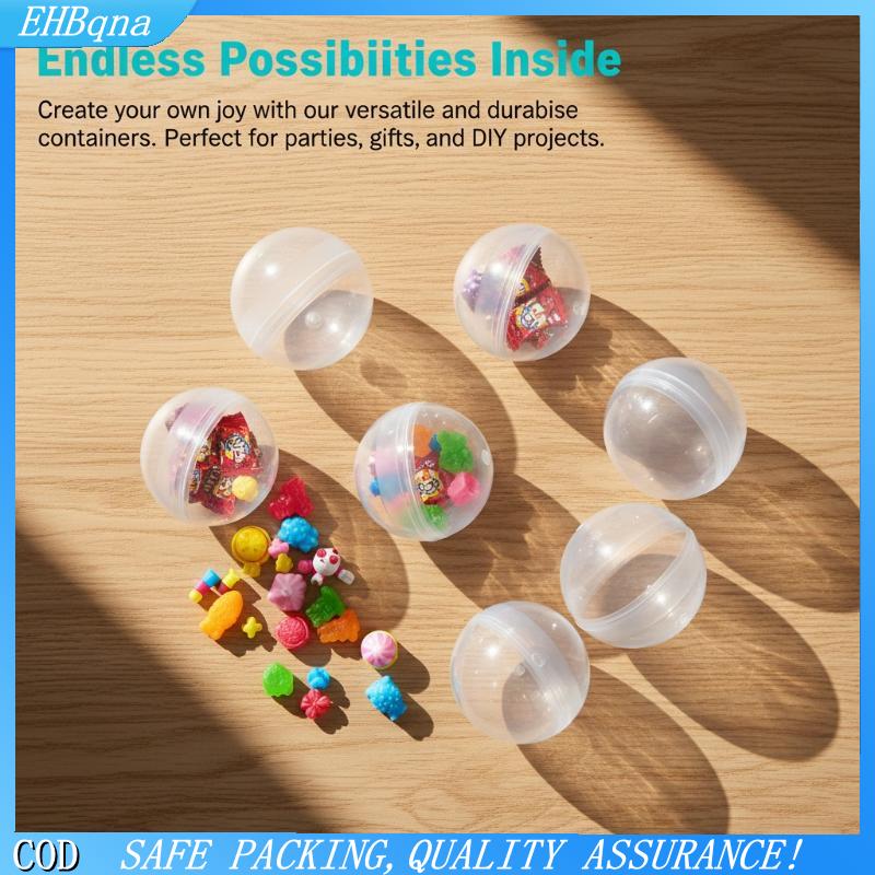COD 50pcs rõ ràng viên nang đồ chơi bóng mini nhựa container cho Đảng ủng hộ gashapon lưu trữ DIY tổ chức