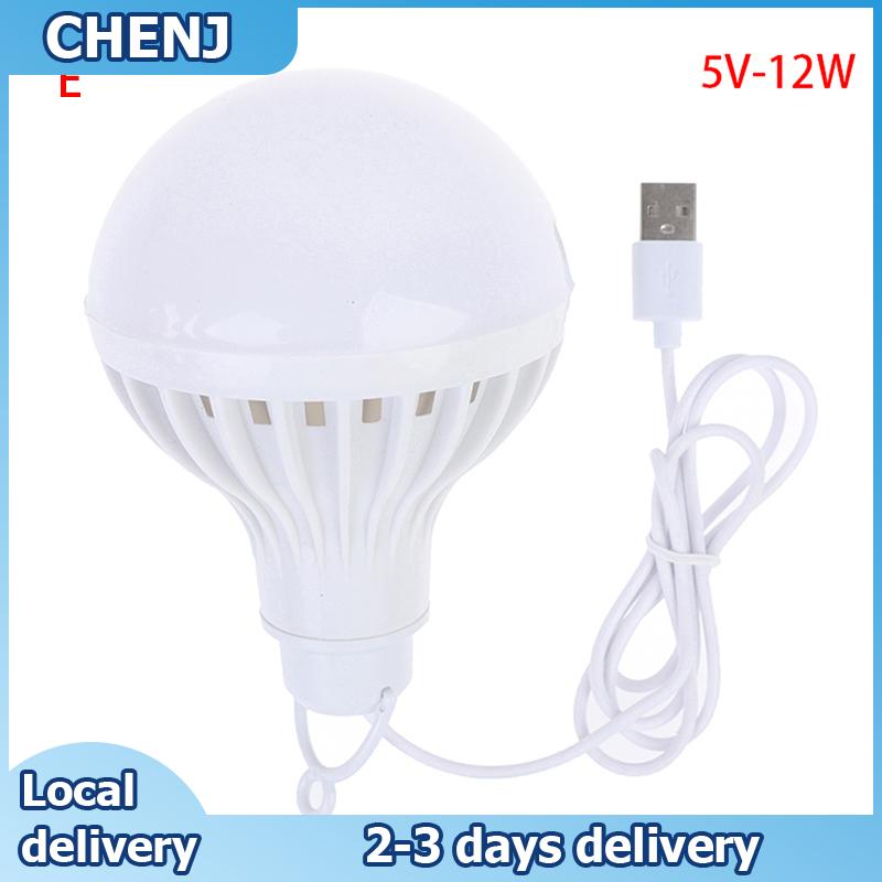 CHENJ 5V 3W-12W USB Bulb Light portable Lamp LED for hiking camping Tent travel Work