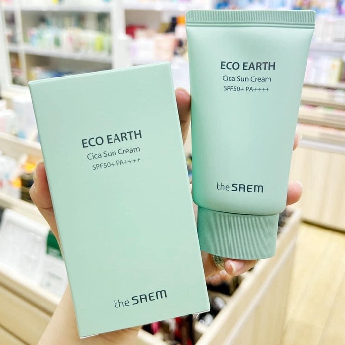 Kem Chống Nắng The Saem Eco Earth Cica Sun Cream - SẢN PHẨM ĐƯỢC YÊU THÍCH TRÊN THỊ TRƯỜNG HIỆN TAY, DÙNG RẤT TỐT LUÔN Ạ, ĐẢM BẢO DÙNG RẤT THÍCH, KHÁCH YÊU TRẢI NGHIỆM ỦNG HỘ SHOP NHÉ