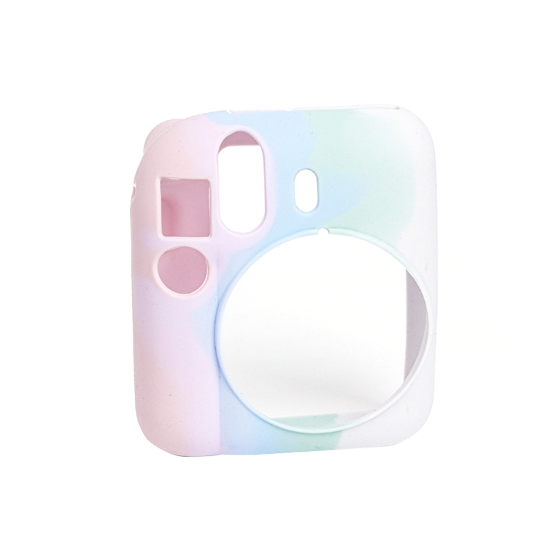 Cho Instax mini12 Silicon cho máy ảnh trường hợp bảo vệ Bìa túi màu sắc ngọt ngào mềm bìa cho mini 12 Phụ Kiện máy ảnh