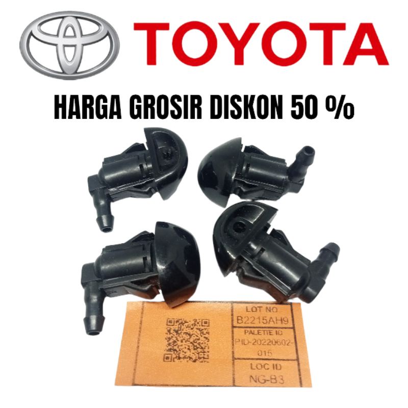 NOZZLE WIPER TOYOTA ORIGINAL NOSEL PENYEMPROT AIR WIPER PEMBERSIH KACA AVANZA XENIA RUSH TERIOS YARIS INOVA CAMRY COROLLA DLL HDX Harga 12,500 rupiah*Gratis Ongkir