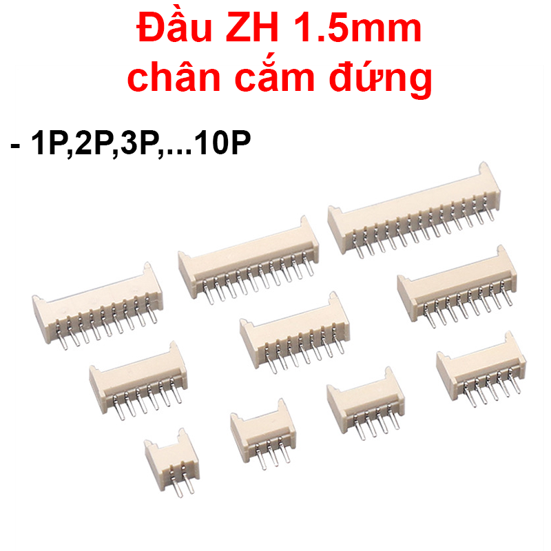 Đầu ZH1.5mm chân cắm đứng