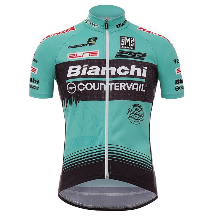 Bianchi countervail màu xanh lá cây tay ngắn MTB Áo đi xe đạp cho nam giới Motocross quần áo thể tha