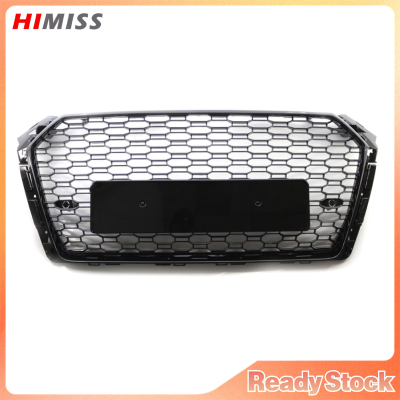 Front Bumper Grille Compatible For A4L RS4 2017-2019 European Version 8W0853651 Honeycomb Mesh Center Hood Grill Grille Frame Cover Trim Parts ราคา 4,555 บาท*ส่งฟรี