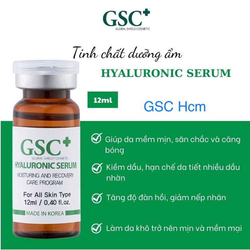 Serum HA cấp nước dưỡng trắng da GSC 12ml