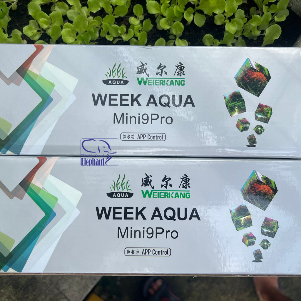 Đèn Week Aqua Mini9 Pro công suất 9w điều chỉnh ánh sáng bằng App dùng cho hồ thủy sinh để bàn nhỏ 30-45cm