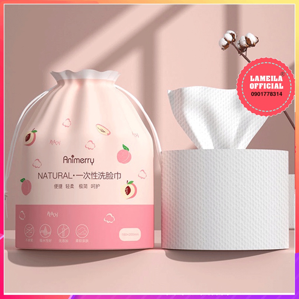 Khăn lau mặt dùng 1 lần Animerry khăn lau mặt 40 miếng
