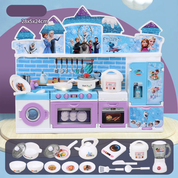 Bộ đồ chơi nấu ăn nhà bếp Elsa cho bé gái nhiều chi tiết, nhựa nguyên sinh an toàn