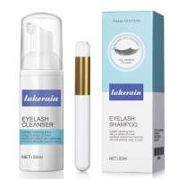 JUSTODO ร้อน ปลอดภัยสำหรับขนตาธรรมชาติ ไม่ระคายเคือง น้ำยาทำความสะอาดขนตา โฟมเปลือกตา แชมพู โฟมขนตา