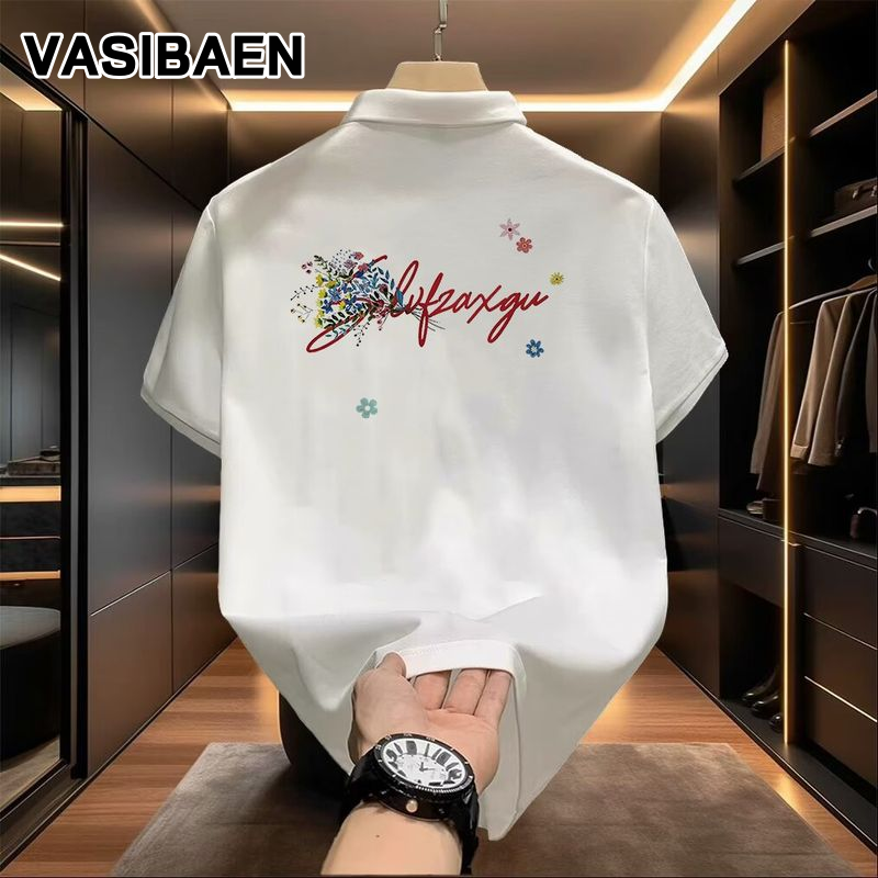 VASIBAEN  Áo polo nam ngắn tay phong cách thời trang mùa hè thiết kế đơn giản và cá tính