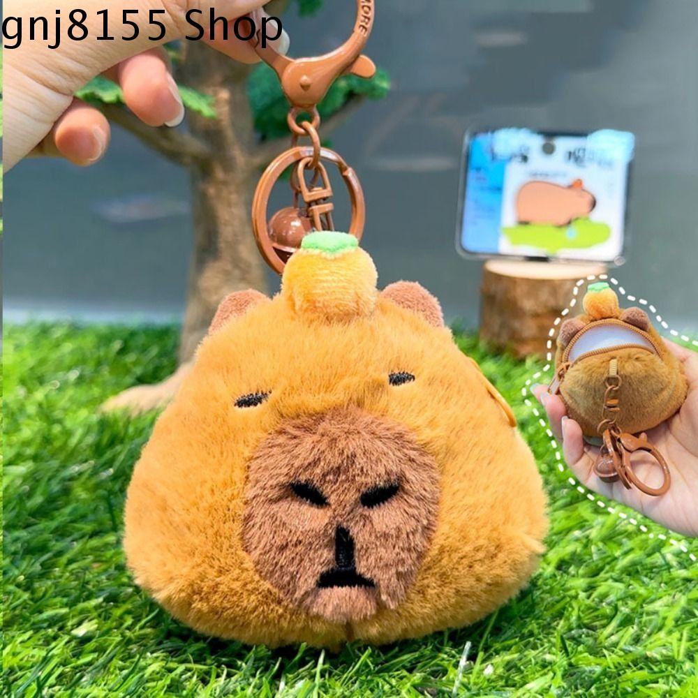 GNJ8155 Động vật gặm nhấm capybara dây chuyền vải nhung lông capybara Capybara mô phỏng Búp bê vải M