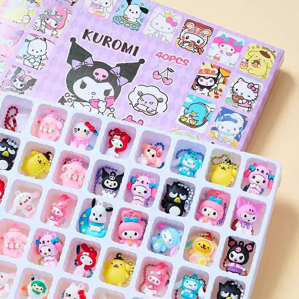 Sanrio Mặt dây chuyền búp bê 40 lỗ Hộp đồ chơi sưu tập Móc Khoá dạng túi đồ treo trang trí nhỏ Đảng đồ chơi bất ngờ Quà Tặng