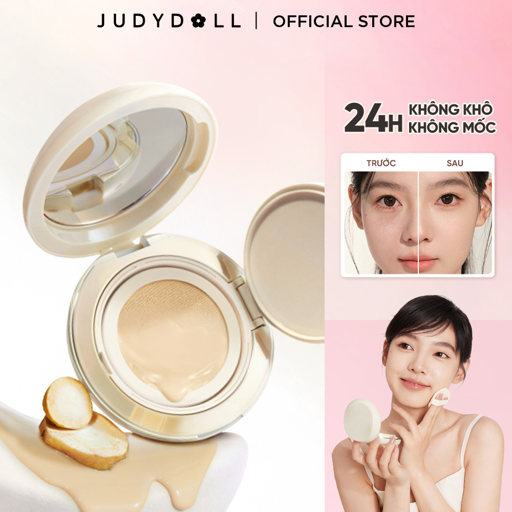 Cushion Phấn Nước JUDYDOLL Cho Da Khô Cấp Ẩm Dưỡng Ẩm Tiệp Da Che Phủ Tốt Bền Màu Lâu Trôi Mỏng Nhẹ