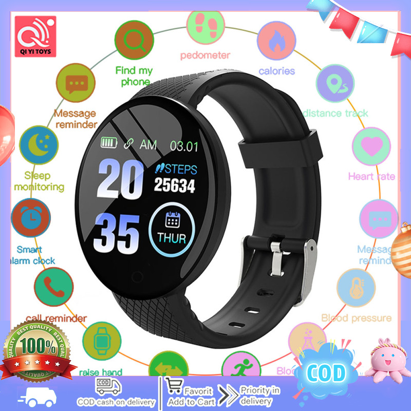 D18 1.44 Inch Sports Smart Watch Round Screen Smart Bracelet Heart Rate