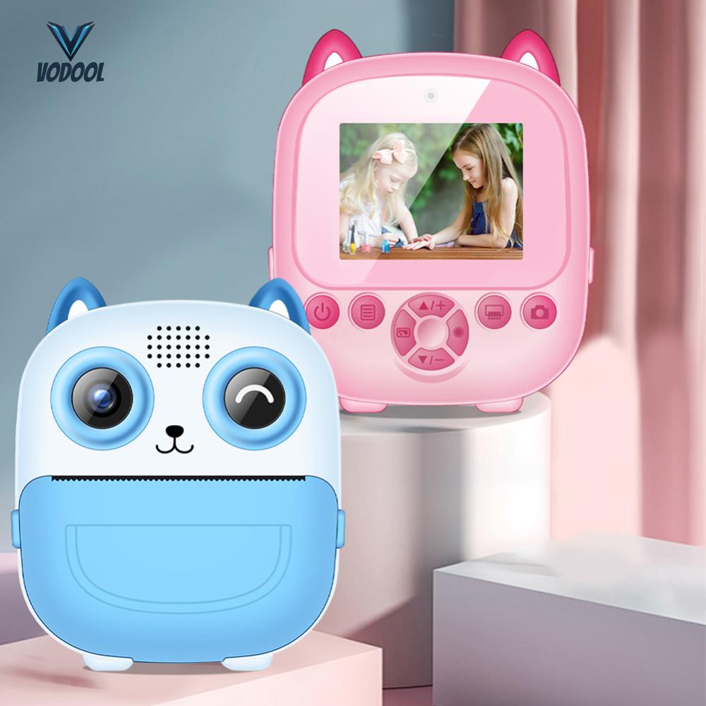 6 In 1 Portable Video Camera Dual-Lens Thermal Print Camera Type-C Rechargeable HD Photo Printing Camera Christmas Birthday Gifts [Vodool Center] ราคา 555 บาท*ส่งฟรี