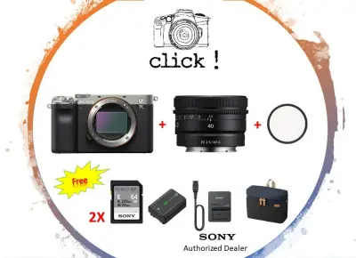SONY ALPHA ILCE- A7C + SONY FE 40MM F2.5 G - Street Photography (FREE 2 X SONY SF-E64 + SONY NP-FZ100 BATTERY + SONY BC-QZ1 CHARGER + Sony Bag + UV FILTER)