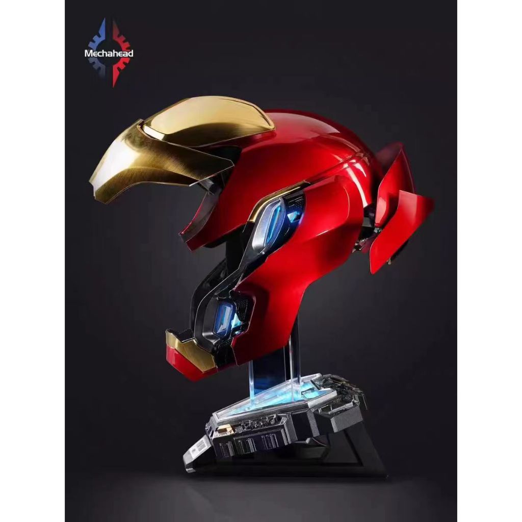 ของแท้**หมวกกันน็อคไอรอนแมน รุ่นอัพเกรด MK50 Real People Wearable Voice Control Opening and Closing Jarvis Electric Marvel 1:1 (ไม่มีฐาน) ราคา 4,496 บาท*ส่งฟรี