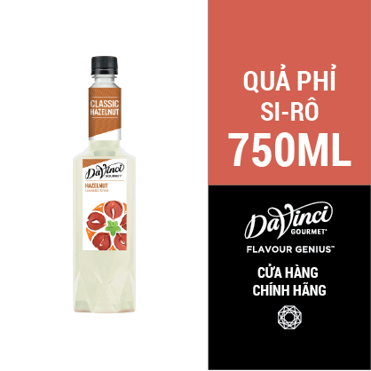 Siro Hương Quả Phỉ Classic Hazelnut Syrup - DaVinci Gourmet 750ml