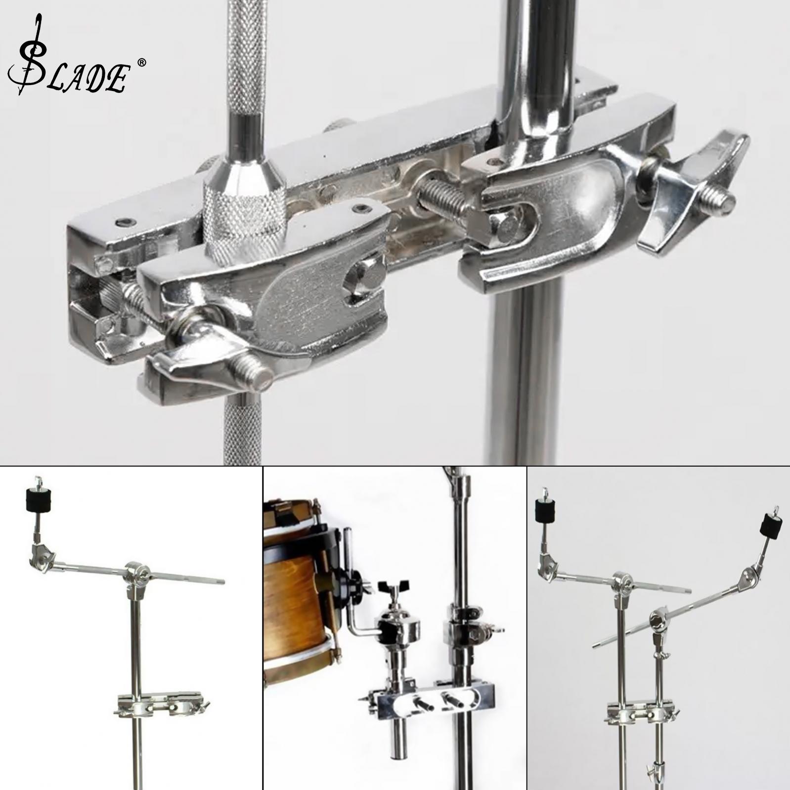 SLADE Drum Cymbal Double Clip Clamp Adjustable Stainless Steel Cymbal