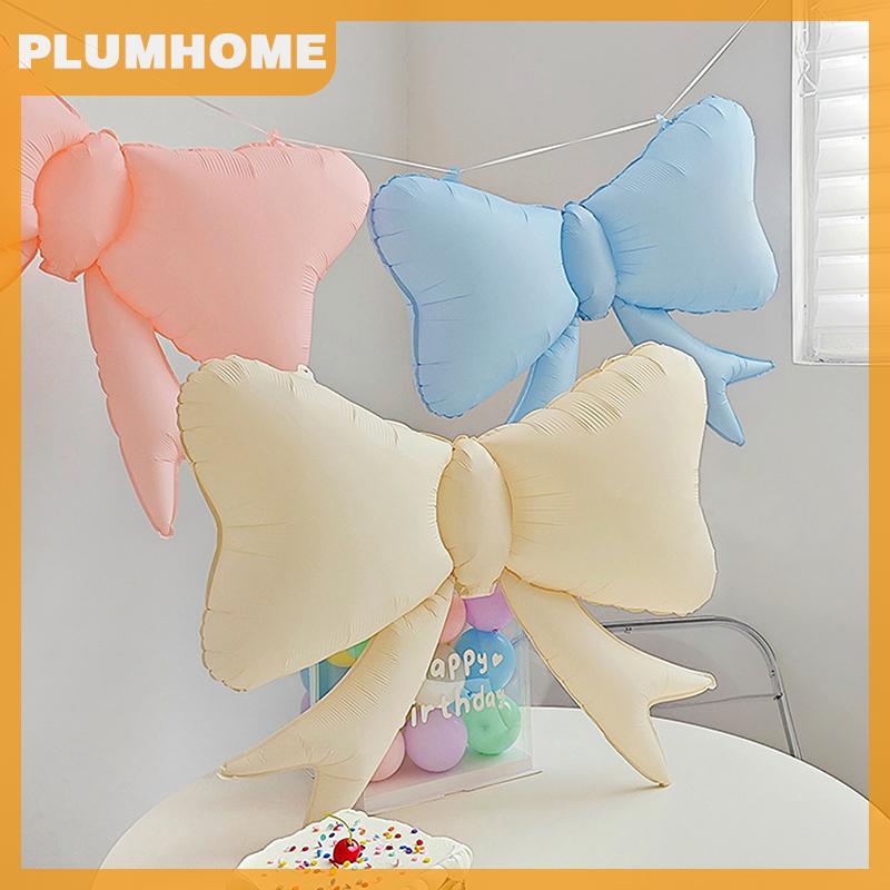 PLUMHOME 1PC Bow Shape Foil bóng bay Bowknot bóng bé gái sinh nhật đảng decors bé tắm Bow chủ đề sinh nhật đảng trang trí
