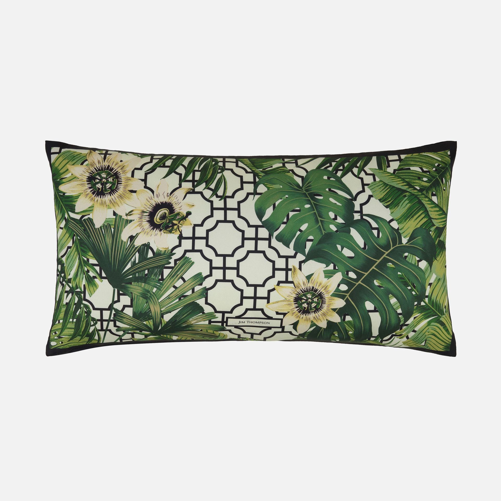 Luxuriance Silk Printed Cushion Cover 12x22" - Green ราคา 1,400 บาท*ส่งฟรี