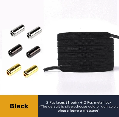 AL Flat Elastic shoelaces for men and women Round capsule metal lock No tie shoelace Sports outdoor walking lazy lace 1 Pair