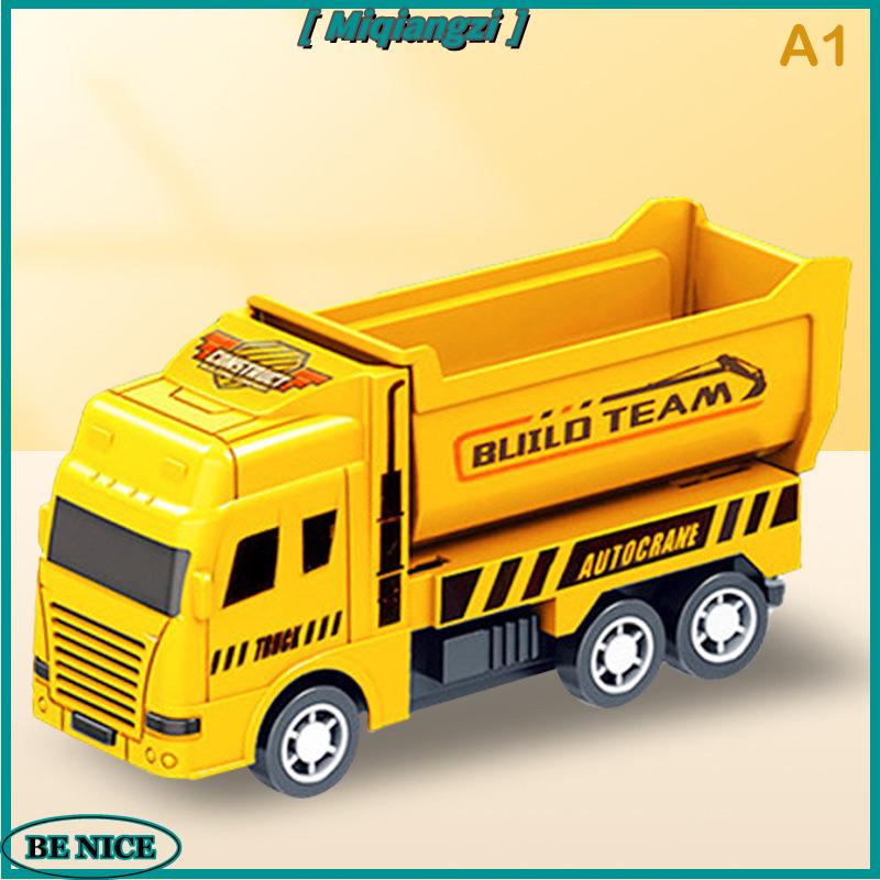 [miqiangzi] Trẻ em Đồ chơi xe hơi quán tính vệ sinh xe tải mô hình kéo trở lại kỹ thuật quân sự Xe chữa cháy động cơ bé trai đồ chơi cho trẻ em Quà tặng - 4