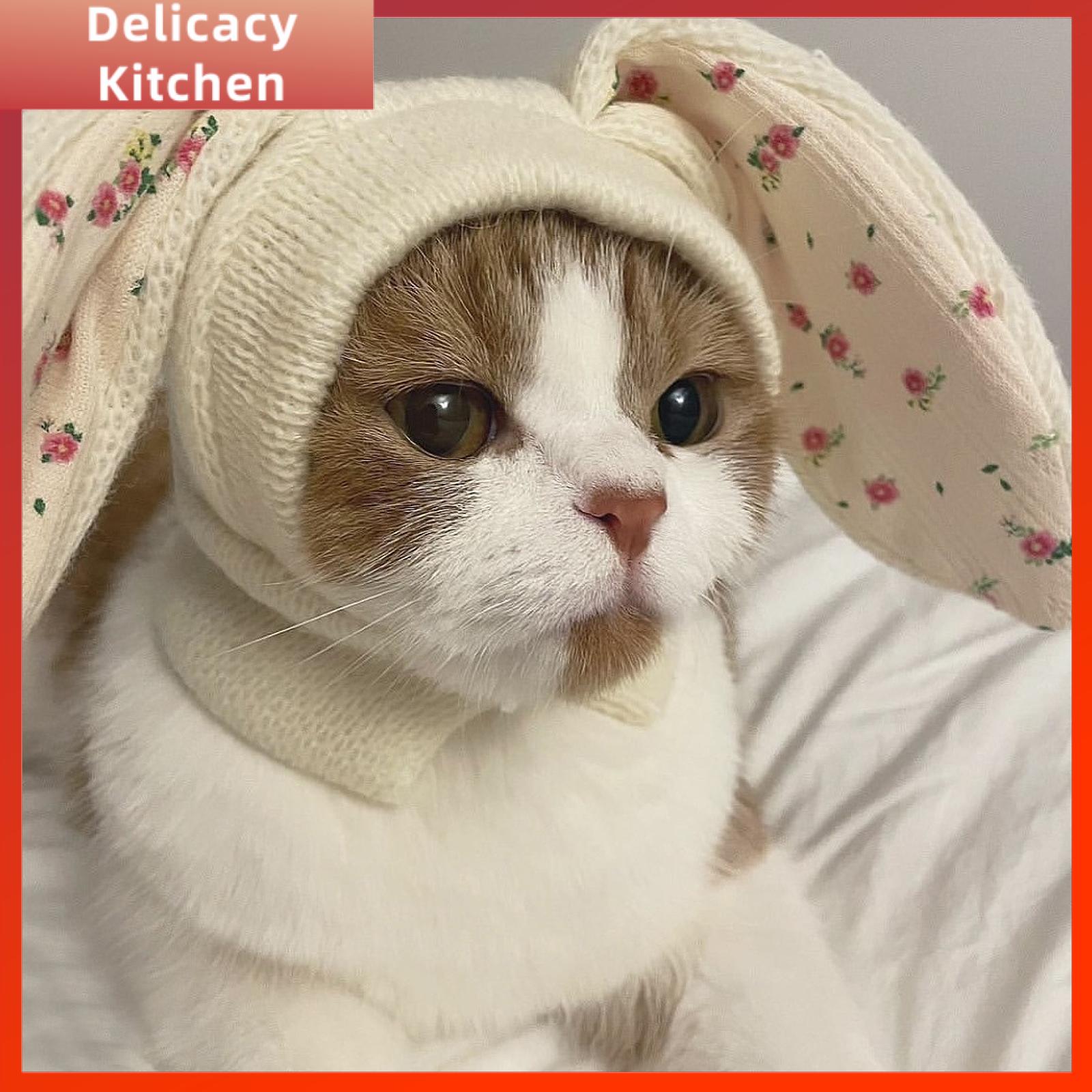 Delicacy Kitchen Warm Hat for Cat Bunny Costume for Winter Knit Easter Hat Neck Cover Soft Party Costume Accessory Party Small Snood Ear Wrap ราคา 4,793 บาท*ส่งฟรี