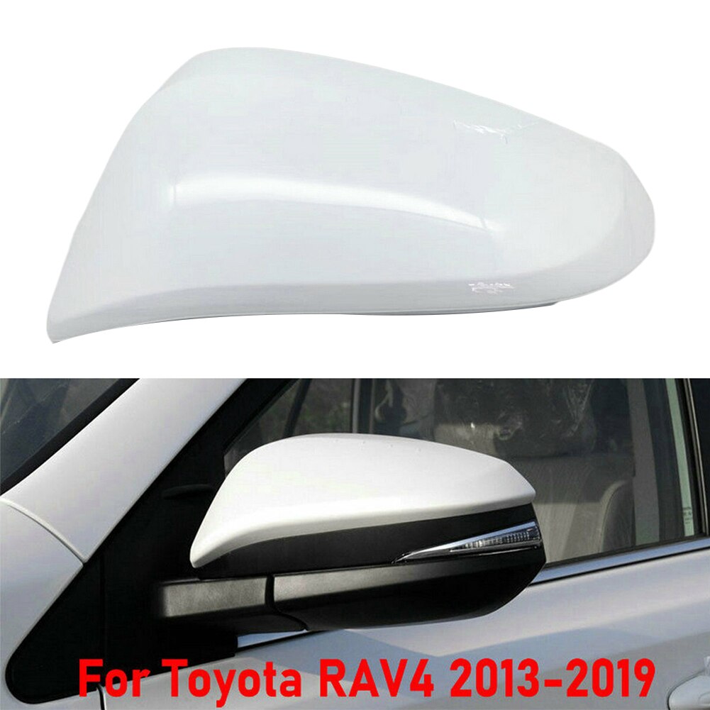 1 cái nắp gương chiếu hậu ô tô màu trắng phụ kiện bên trái cho Toyota Rav4 2013-2019 nắp bọc gương Bên phía sau bên trái