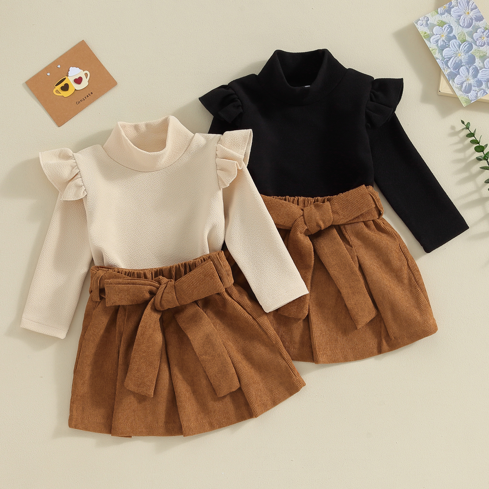 Heartandsoul- Stylish Toddler Girl Fall 2Pcs Good Quality Outfits Long