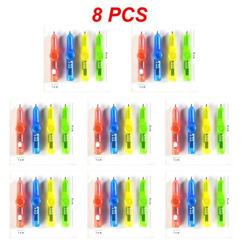 01 8pcs 01 8pcs 1 ~ 30PCS Đồ chơi thú vị ngón tay xoay spinner Đồ chơi Gyro bút LED sáng Gyro bút văn phòng chống căng thẳng động đồ chơi trên bàn bé