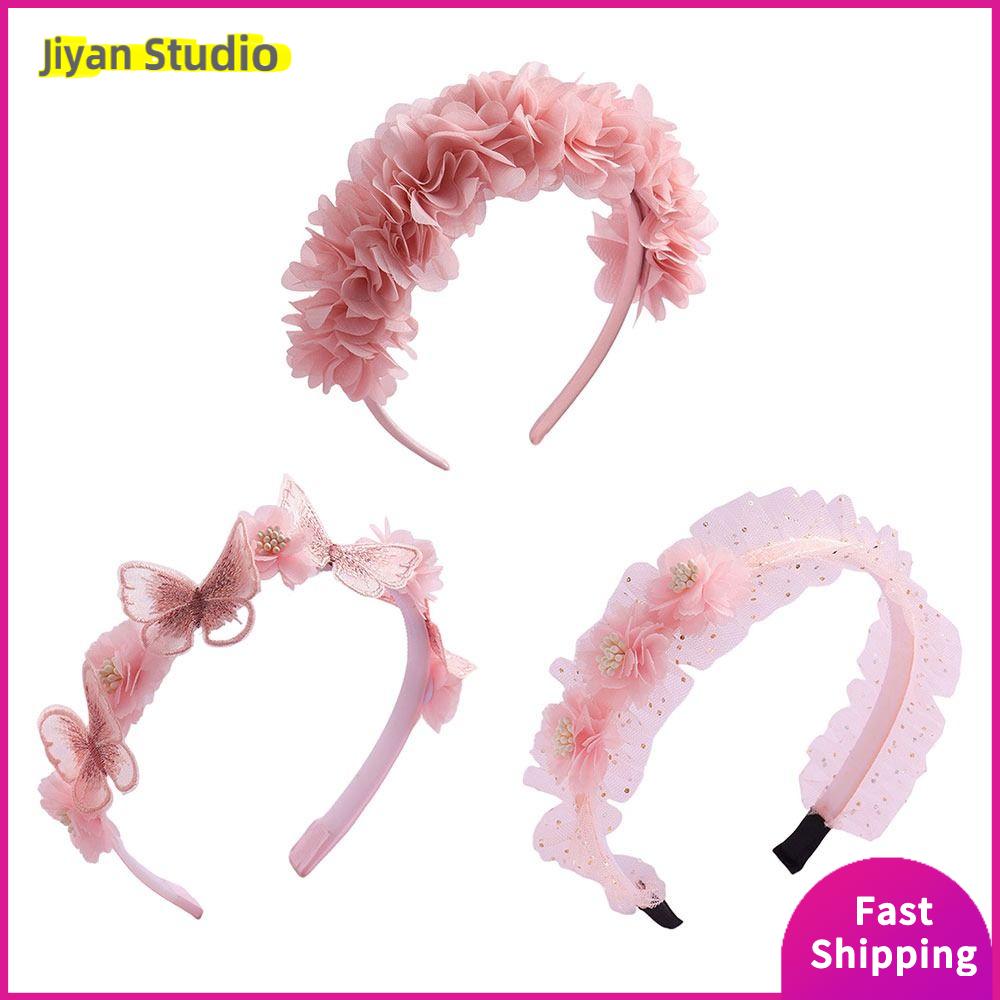 Blumenkrone Headband Aus Rosa Blüten – Brautjungfern, Hochzeit, Festival, Party-Deko, Blütendurchmesser Ca. 4,5 Cm