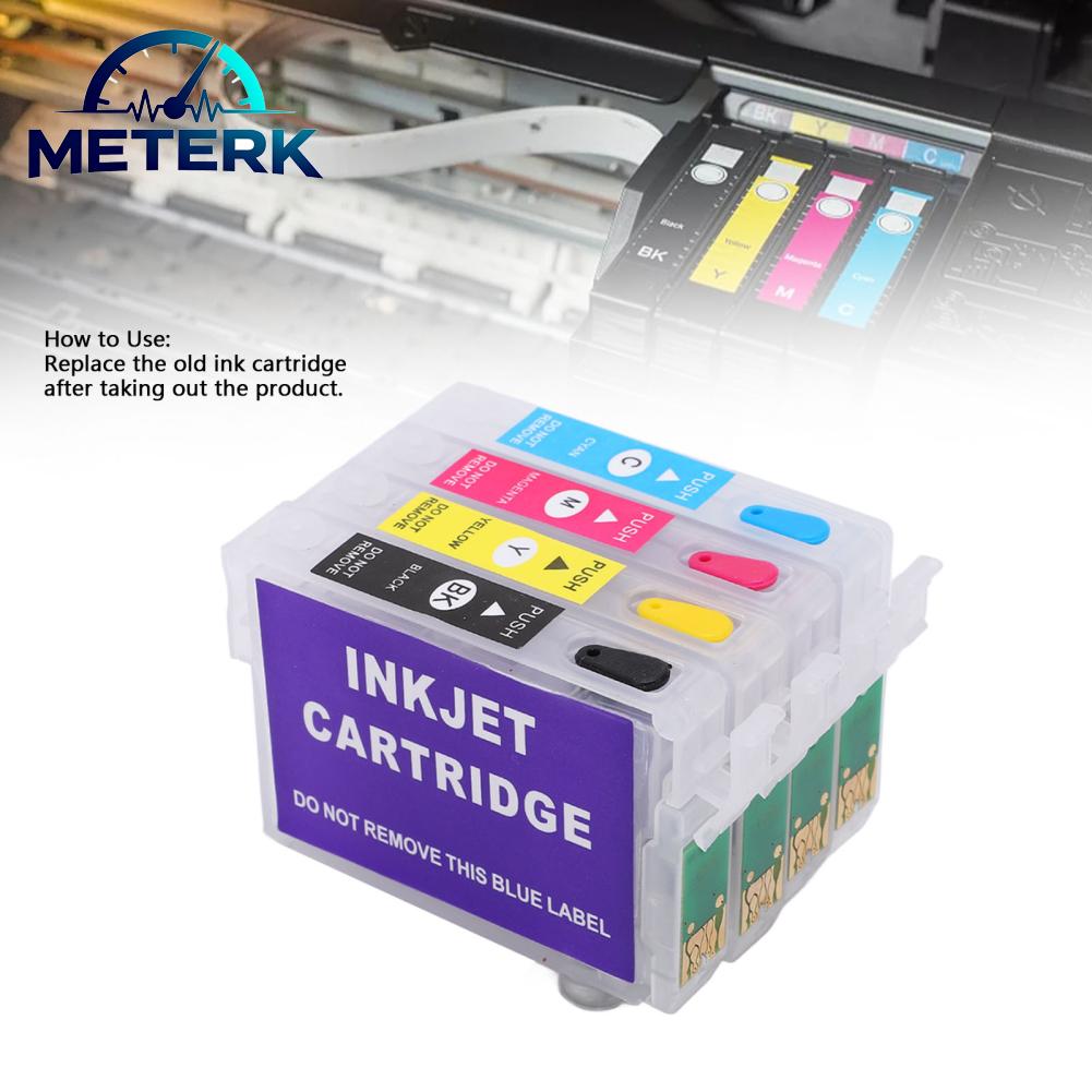 Meterk Ink Cartridge PP Better 4 Colors Printer Cartridges for Document ราคา 225 บาท*ส่งฟรี