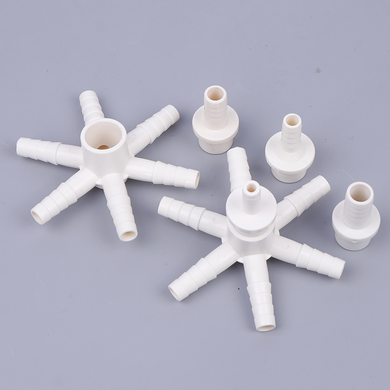 Store HHDKE3 PVC sáu chiều chùa Doanh sục khí Ống kết nối ống diverter khớp bể cá Hồ Cá Ao cá tăng oxy