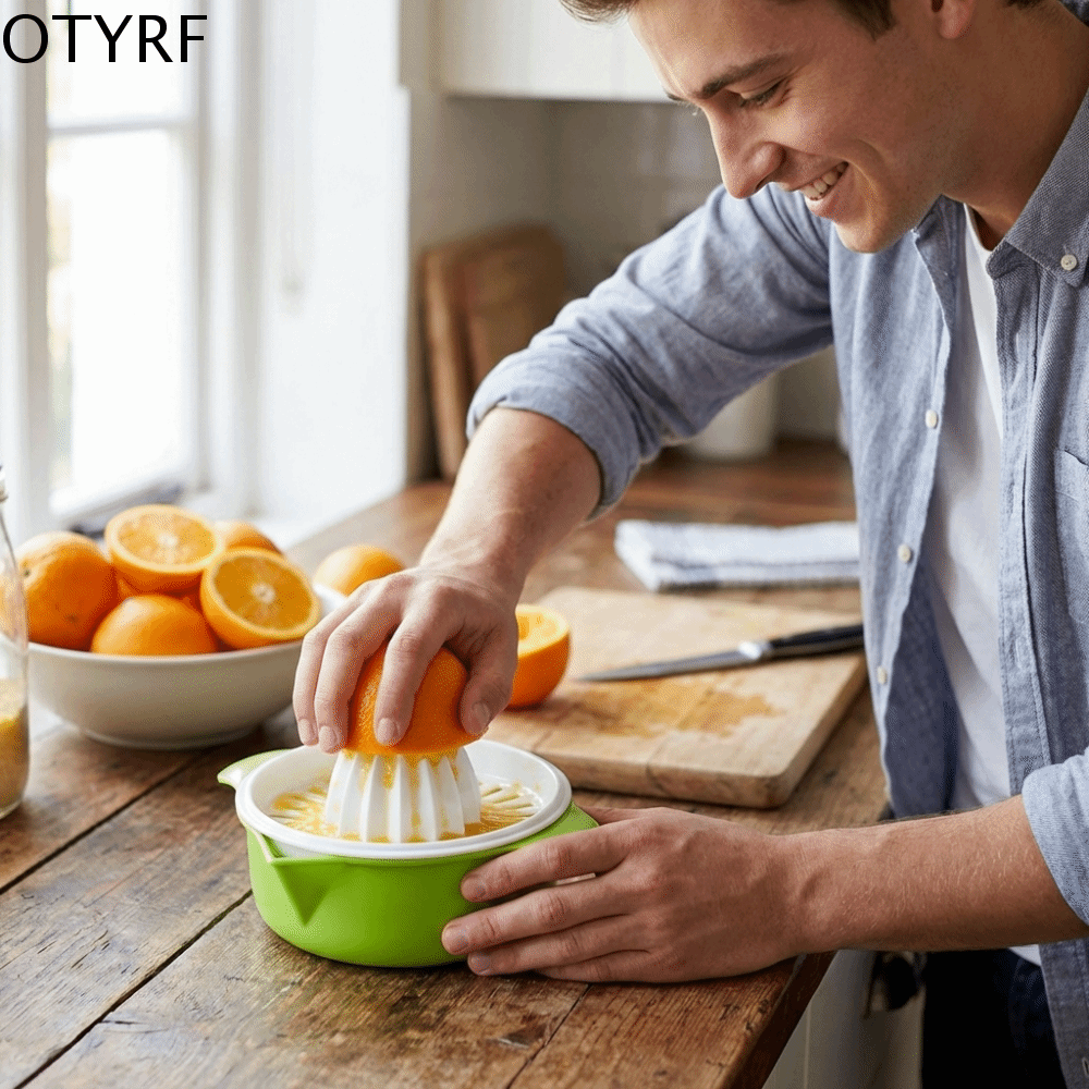OTYRF Máy ép tay Máy ép trái cây thủ công Nhựa Có thể tháo rời Máy ép trái cây họ cam quýt Dụng Cụ Nhà Bếp Máy ép trái cây Máy ép trái cây Cắm trại
