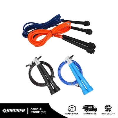 SG {Ready Stock} Rigorer Speed Skipping Rope [SR402] / Rigorer Basic Skipping Rope [SR402] - Jump Rope Gym Fitness At Home Workout Equipment Exercise Muay Thai Aerobic Adjustable PVC Loss Weight