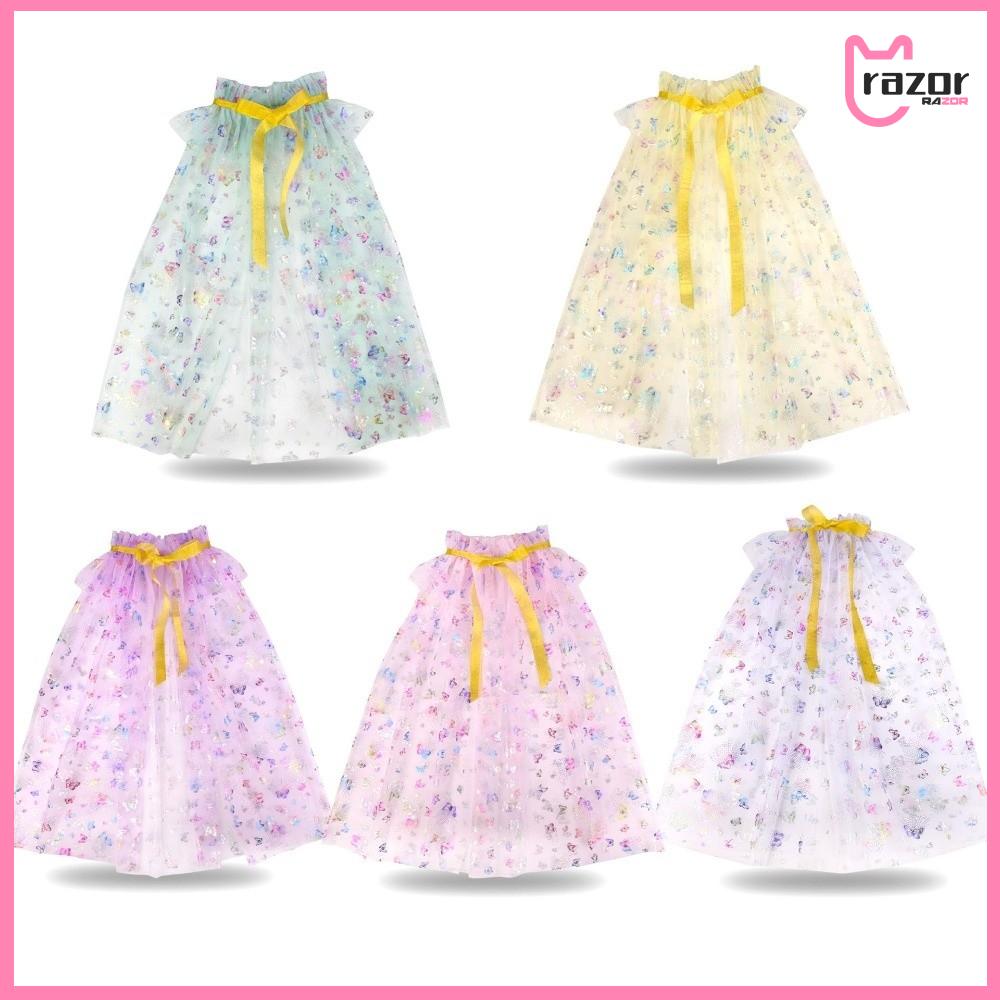 RAZOR Đồ trang trí sequin Áo choàng công chúa cho bé gái Dễ thương Lưới Áo choàng tulle cho bé gái  Cosplay Áo choàng trang phục trẻ em Tiệc lễ hội