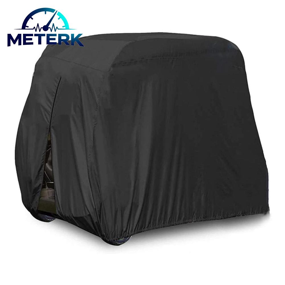 Meterk ฝาครอบรถเข็นสโมสรป้องกันฝนเคลือบเงิน PA ฝาครอบรถเข็นคลับติดตั้งง่ายสีดำสำหรับกลางแจ้ง ราคา 3,047 บาท*ส่งฟรี