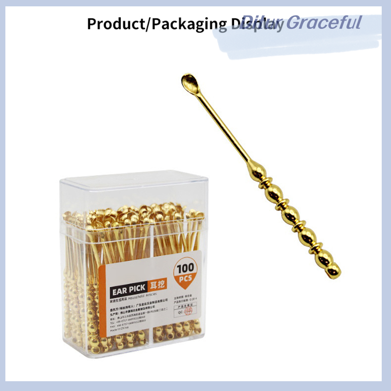 Ditur Mini Stainless Steel Round Head Ear Spoons Retro Portable Ear Cleaning Tool Ear Pick Ear Wax Remover Curette Cleaner ราคา  9 บาท*ส่งฟรี