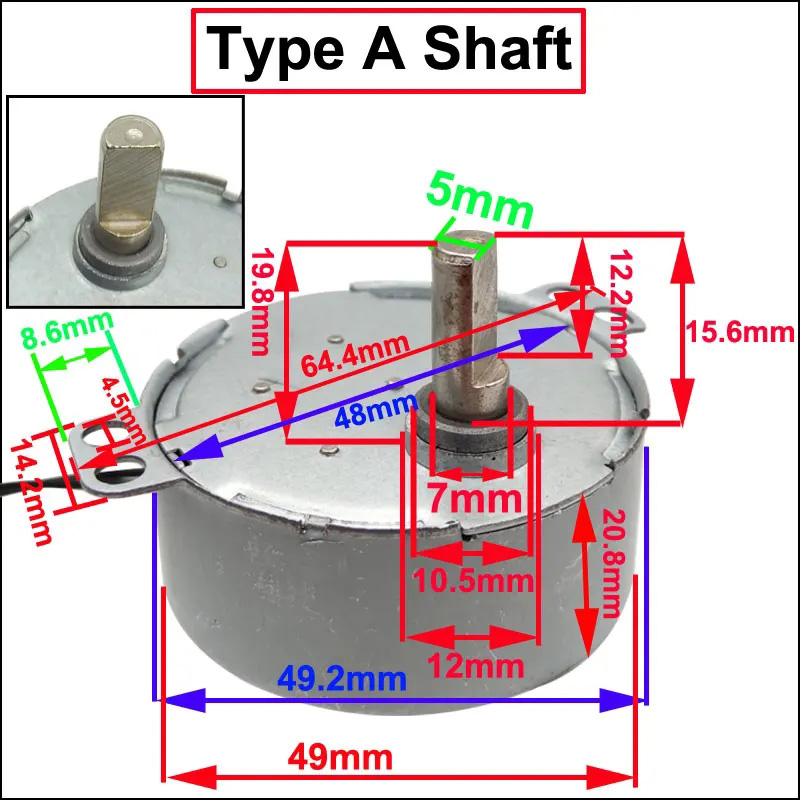 【Special offer】 5v/6v/9v/12v/24v Brushless Dc Synchronous Motor 4w Low Rpm 0.9-60rpm 50hz Bldc In Dc