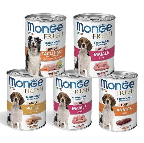 Pate Monge Lon 400g - Pate Cho Chó Monge Từ Thịt Cao Cấp Dạng Lon