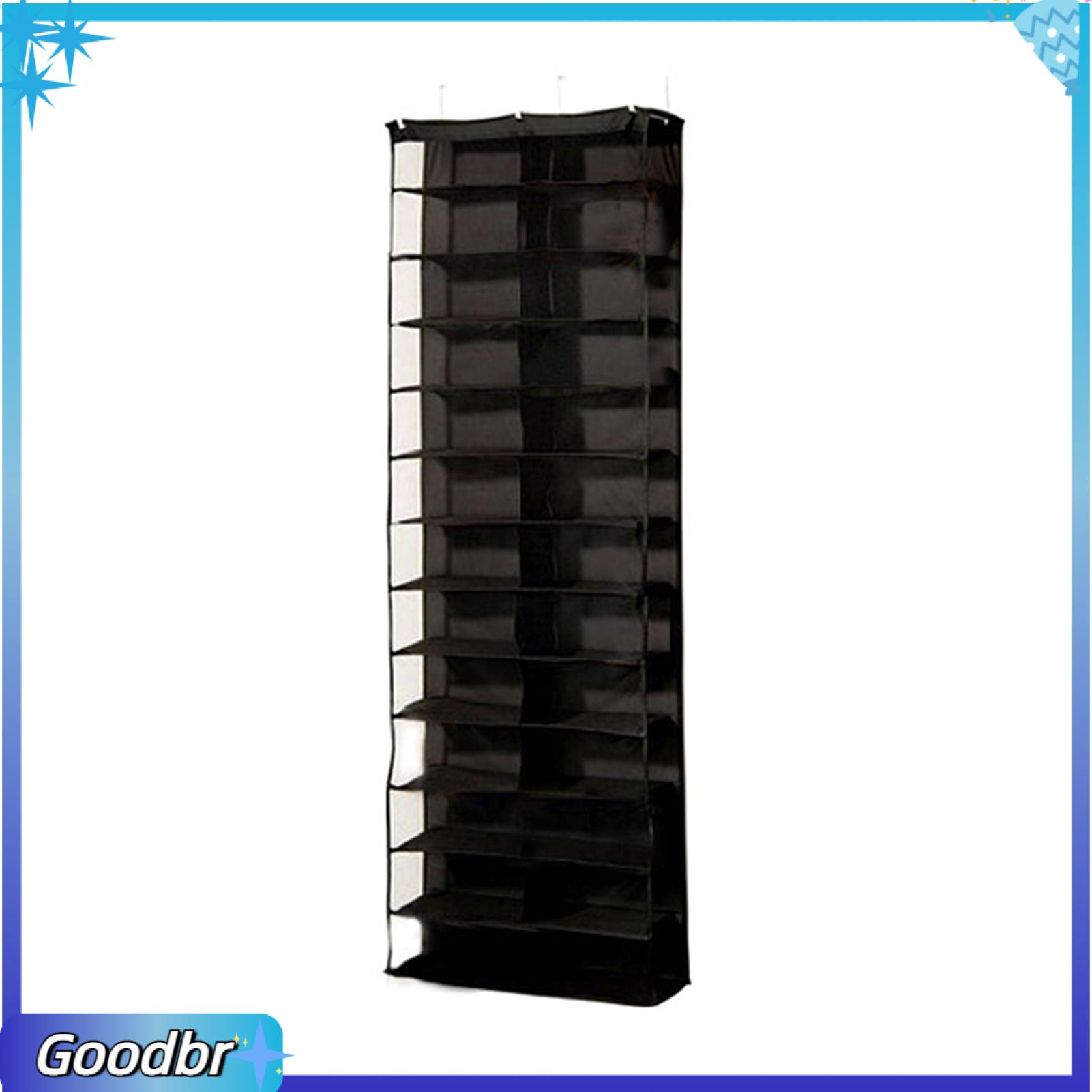 Goodbro Kệ Treo đựng giày với móc tủ quần áo giày lưu trữ giải pháp trên cửa Giày Giá ngăn với 26 túi lớn-Có thể gập lại treo túi lưu trữ cho tủ quần áo ký túc xá phòng ngủ-cho nhà
