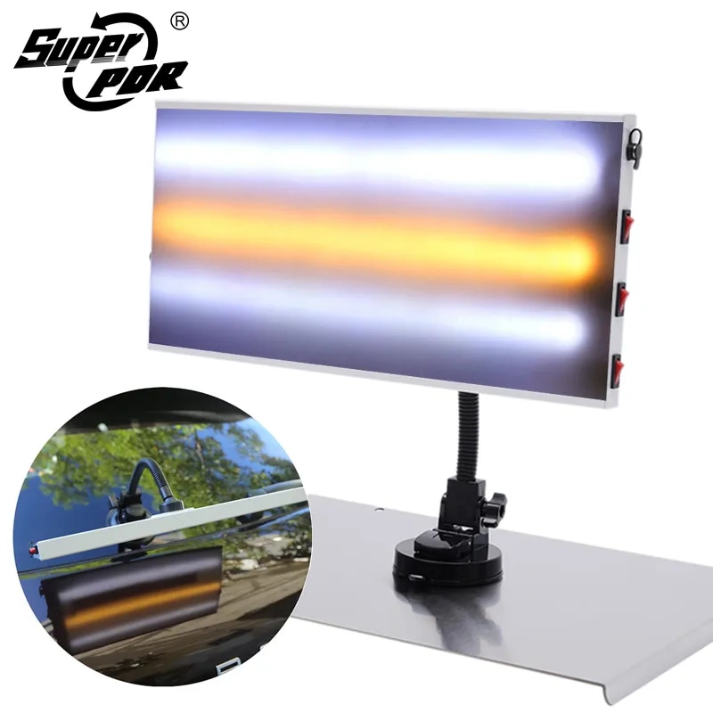 Siêu Công Cụ PDR công cụ sửa chữa phản xạ LED PDR đèn bảng quấn dây ánh sáng dụng cụ sửa chữa vết nứt Dent Detector sử dụng cho đồ loại bỏ vết lõm thân xe