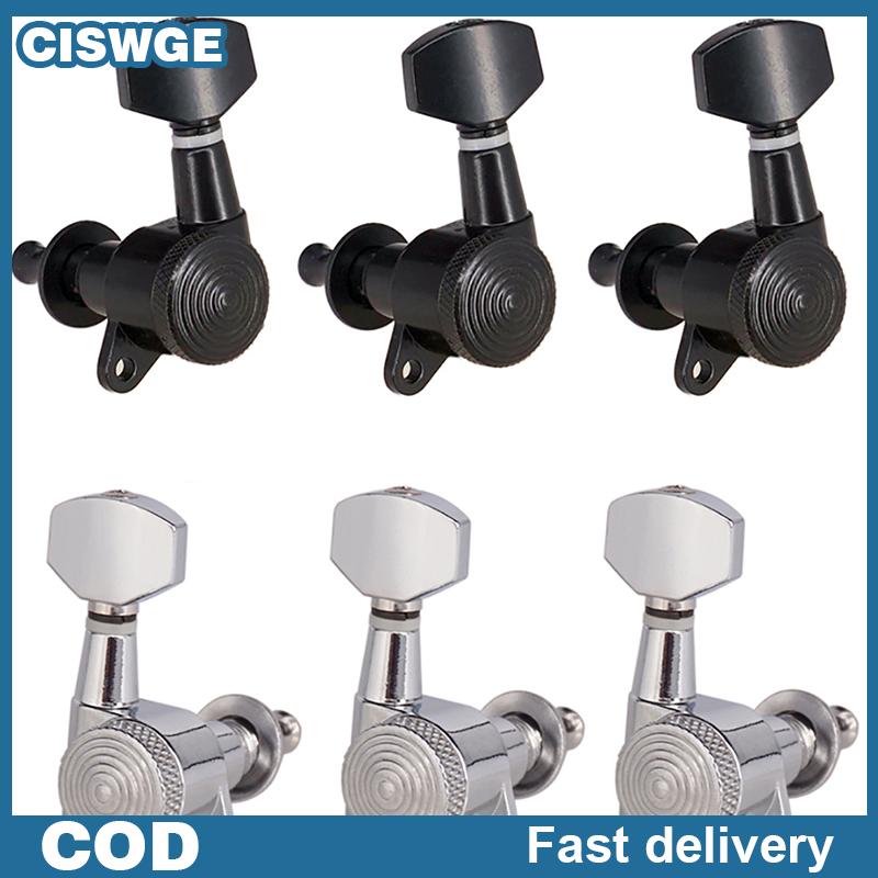 CISWGE 6 cái khóa chuỗi điều chỉnh chốt Key tuners đầu máy cho guitar phụ kiện Giá 161,086 Đồng*Miễn phí vận chuyển