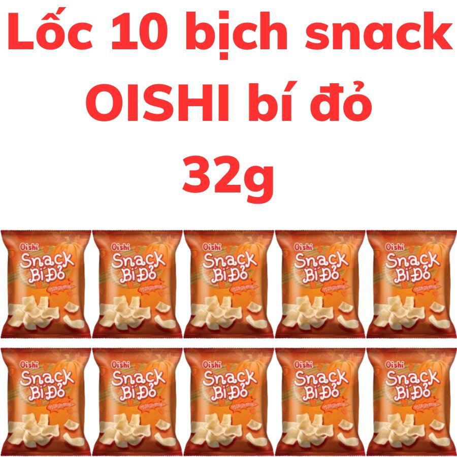 Bánh snack OISHI bí đỏ vị bò nướng bịch 32g