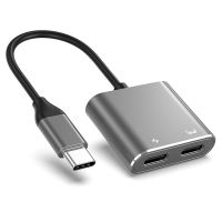 GUUGEI 100W Charging USB C To AR Glasses Hub 10Gbps Type C AR Glasses Data Transfer Converter