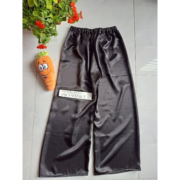 Quần lụa bóng, quần satanh ống rộng bà già