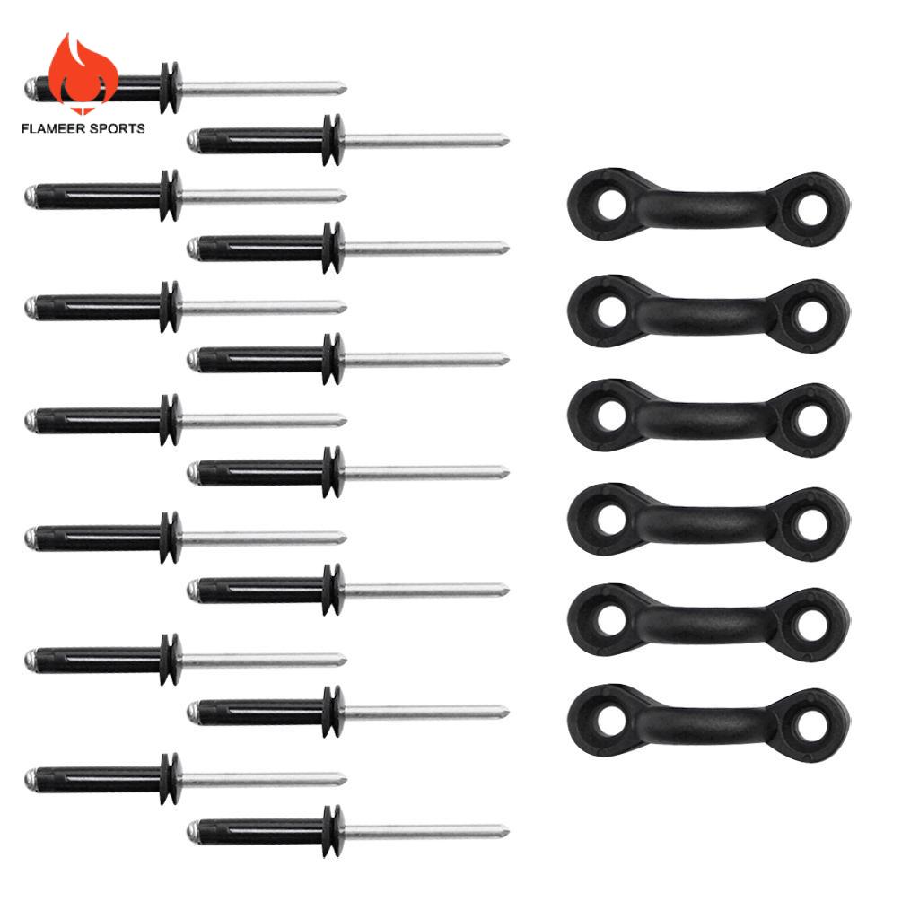 Flameer thuyền kayak 6 miếng sàn Vòng Pad mắt + 12 miếng tri-gấp