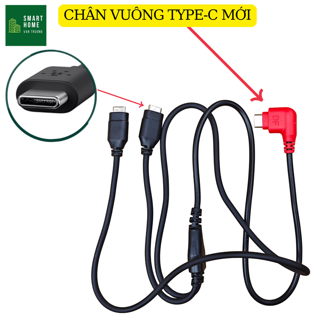 Dây nối áo quạt điều hòa chân TYPE C MỚI 3 đầu Type C cho mùa hè